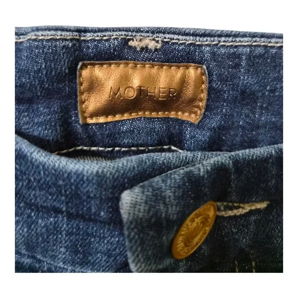 Mother The Looker High Waisted Skinny Jeans Women's Size 29 Teaming Up Wash Dark - Picture 4 of 8